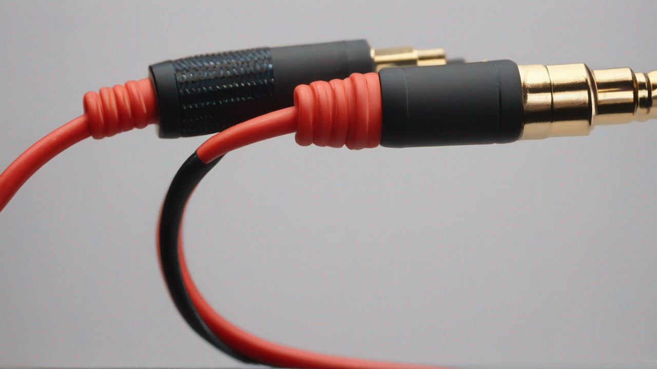 Wysokiej jakości kabel audio z pozłacanymi końcówkami
